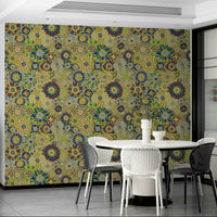 Summer Morning Scandi Round Flowers Wallpaper.

