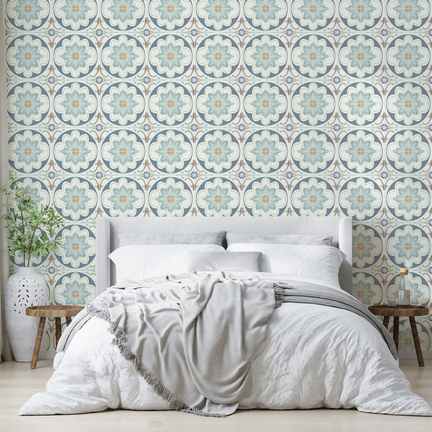 rustic cement tile mural wallpaper

