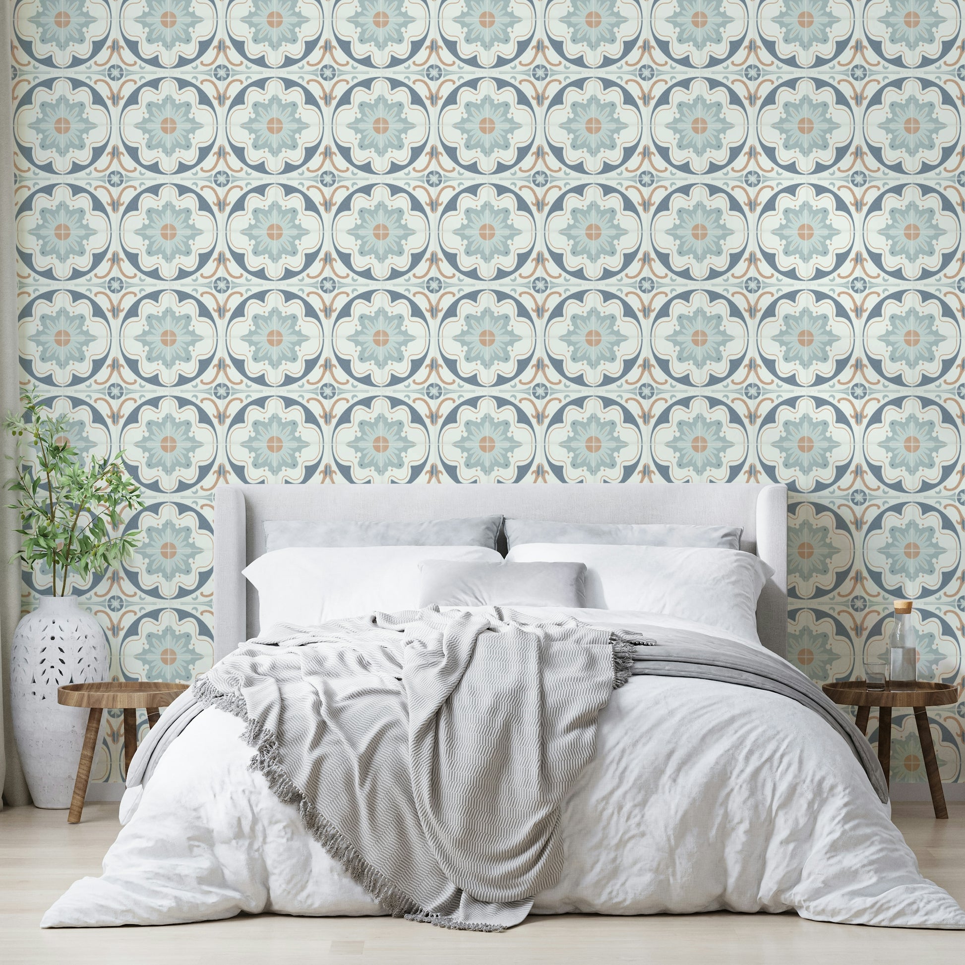rustic cement tile mural wallpaper

