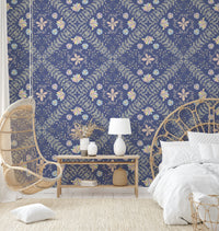 symmetrical floral tapestry design

