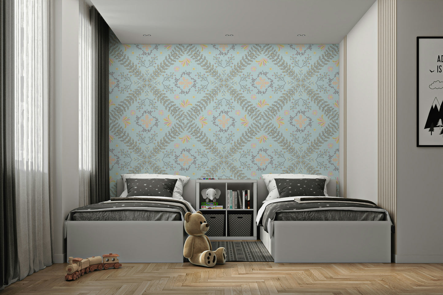 rustic tapestry look wallpaper

