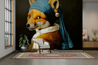 fox with a pearl earring

