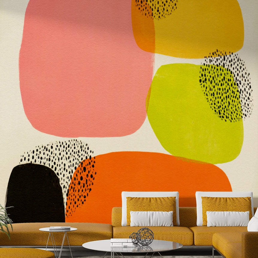 geometric pattern mural

