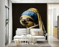 artistic animal portrait mural

