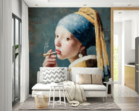 reimagined classic painting wallpaper