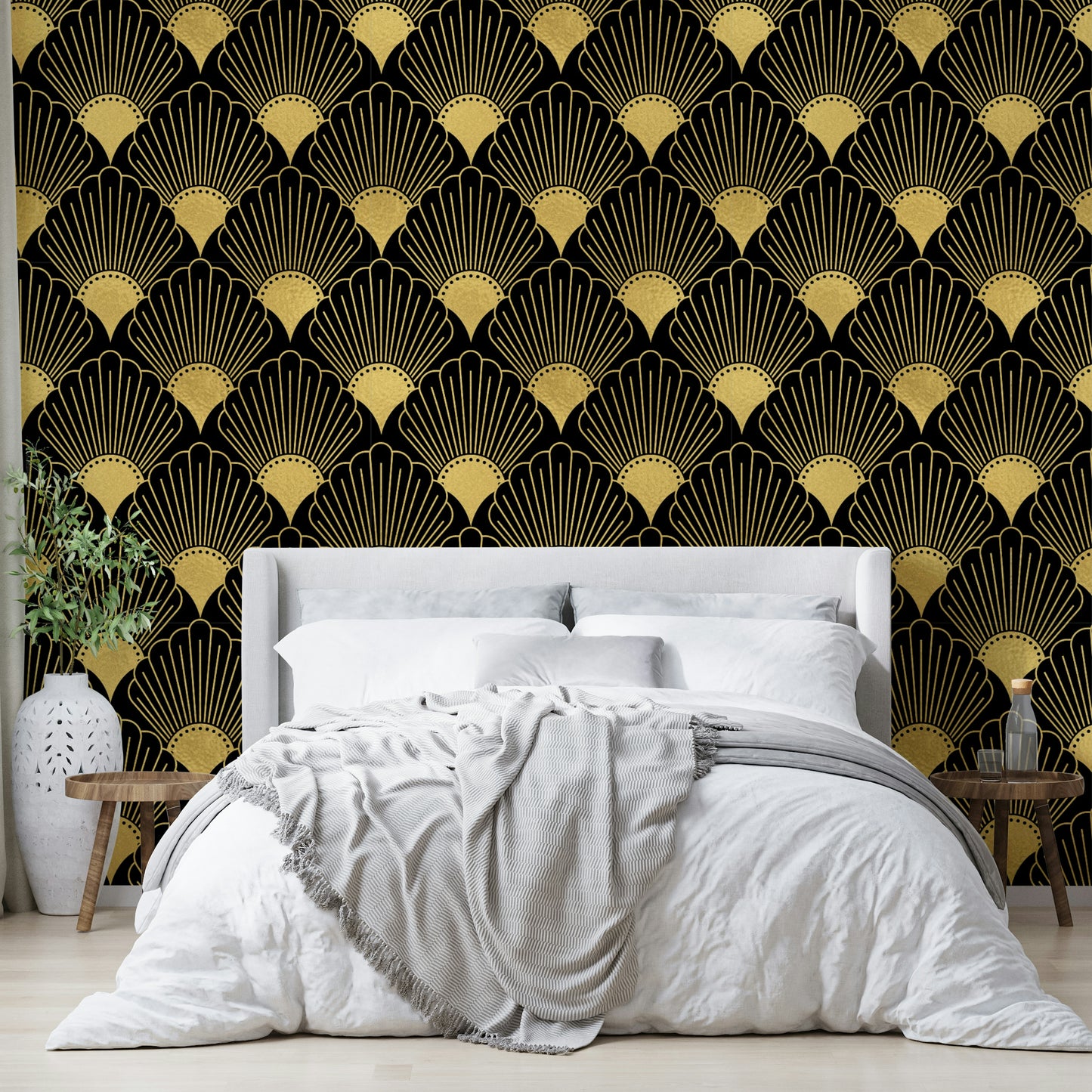 luxurious gold wallpaper mural