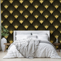 luxurious gold wallpaper mural