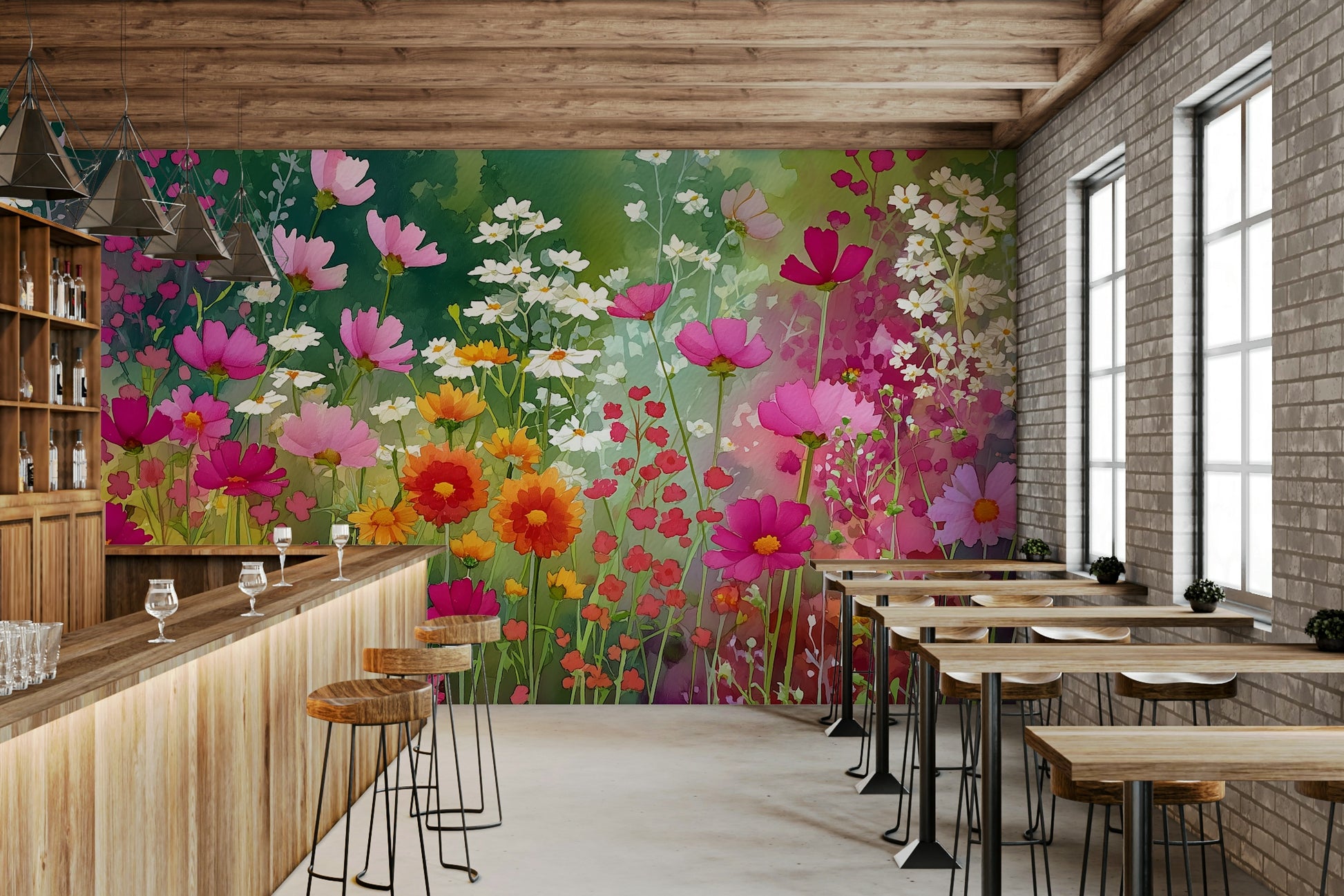 floral wallpaper for a nursery

