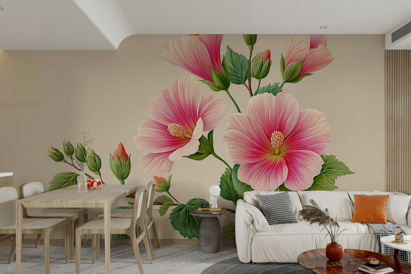 hibiscus dreams wall mural


