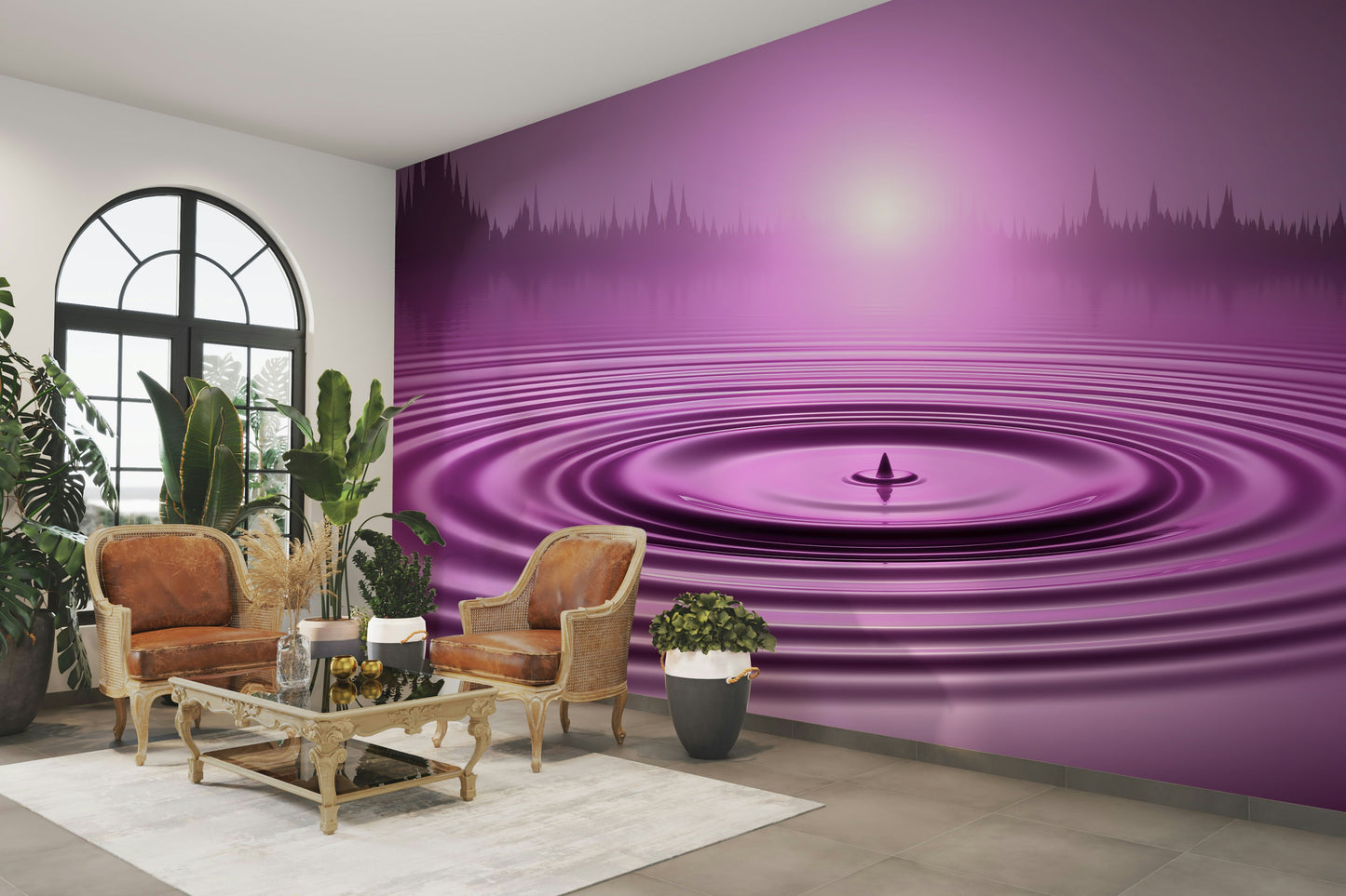 amethyst ripples wall mural

