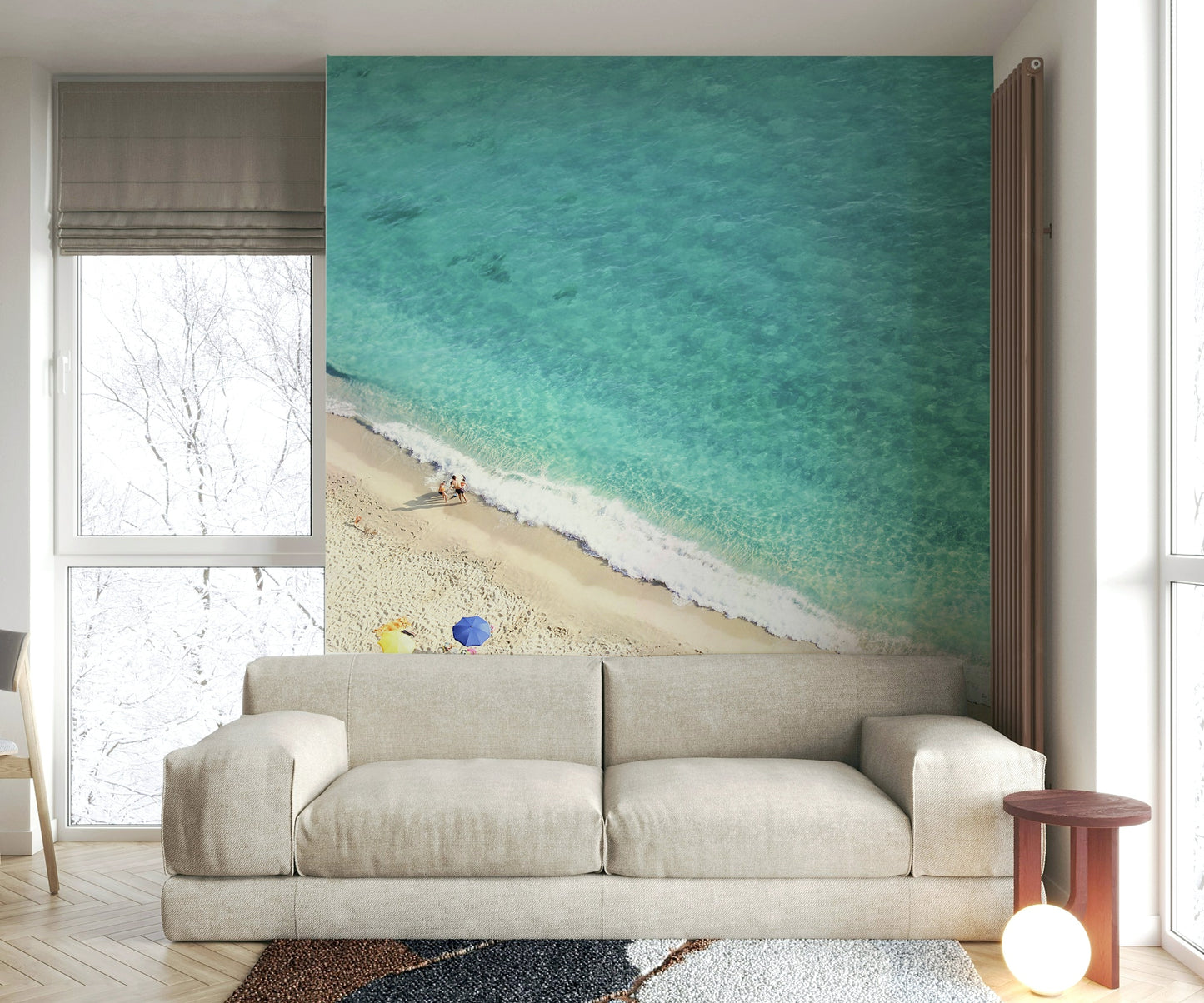 view of a distant sailboat on the water

