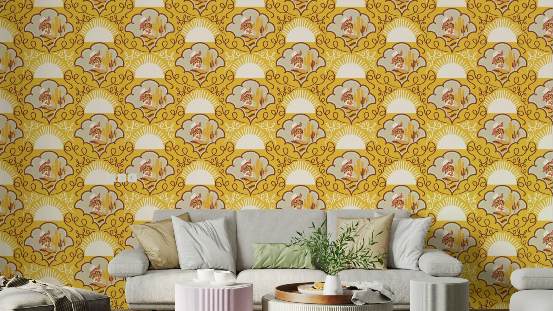 The design is non-realistic and interpretive.

