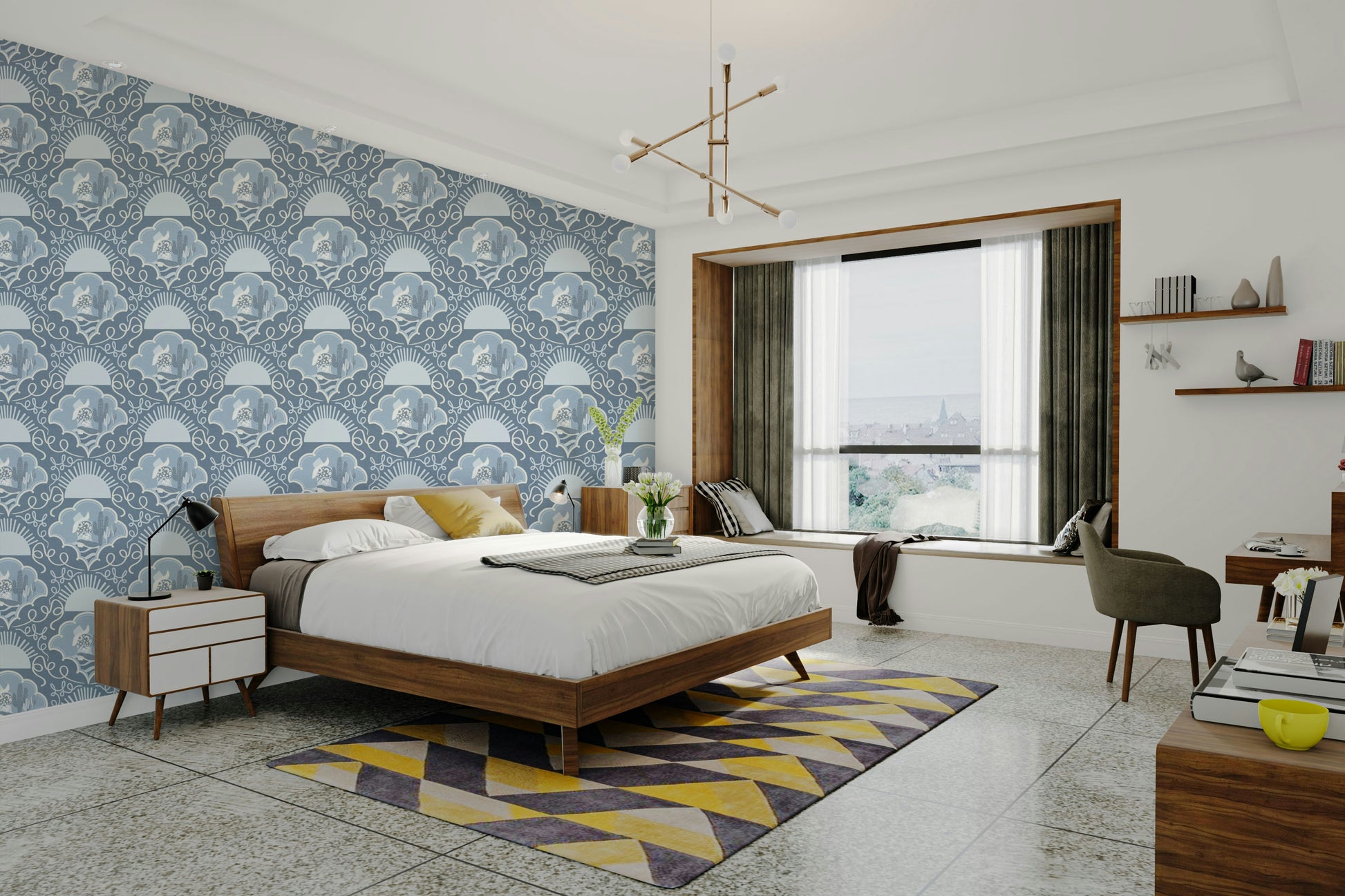 The overall mood is peaceful and calm.

