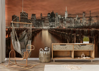 The image shows a sweeping panoramic view of the iconic skyscrapers.

