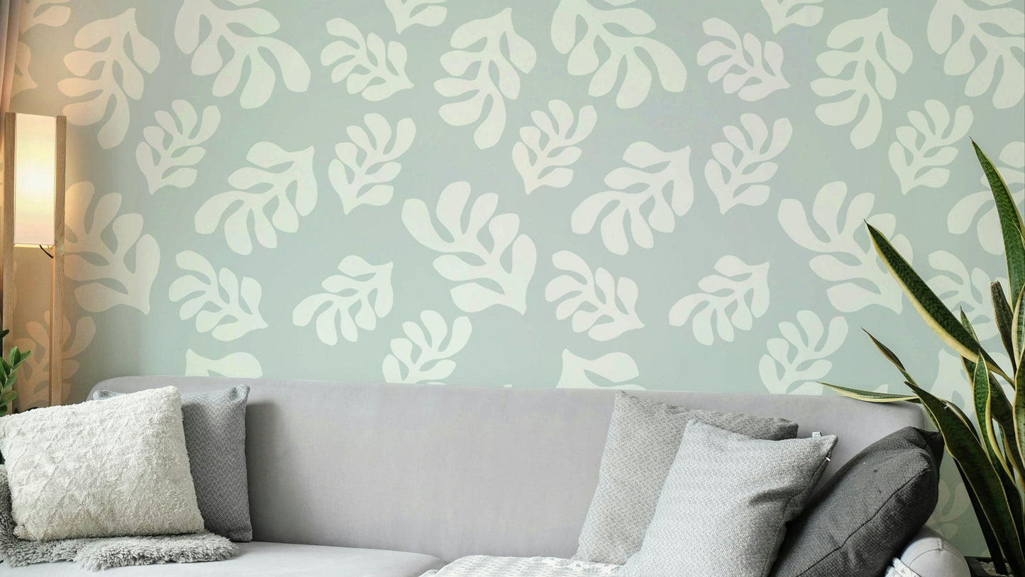 The colors are calming shades of green, giving a fresh and natural feel.

