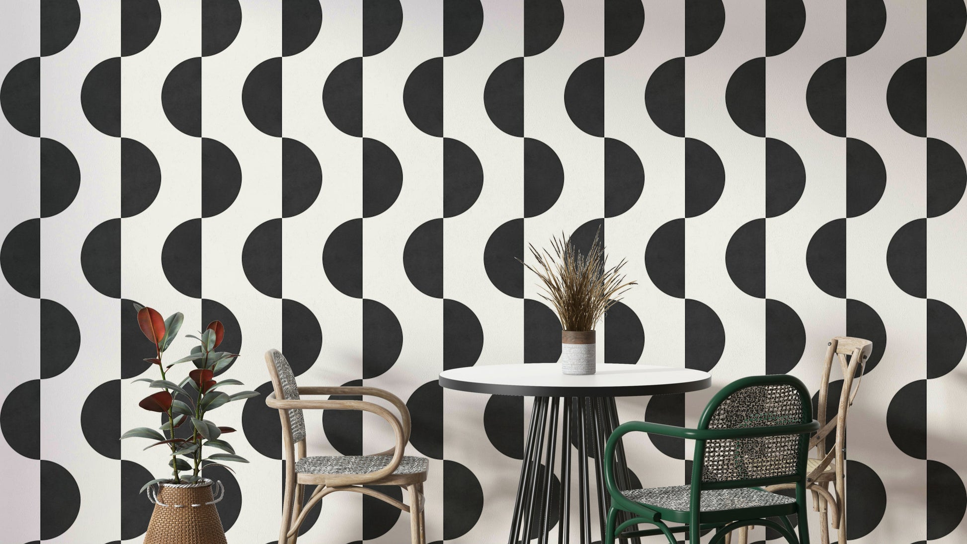 The design features soft, flowing lines that create a sense of movement.

