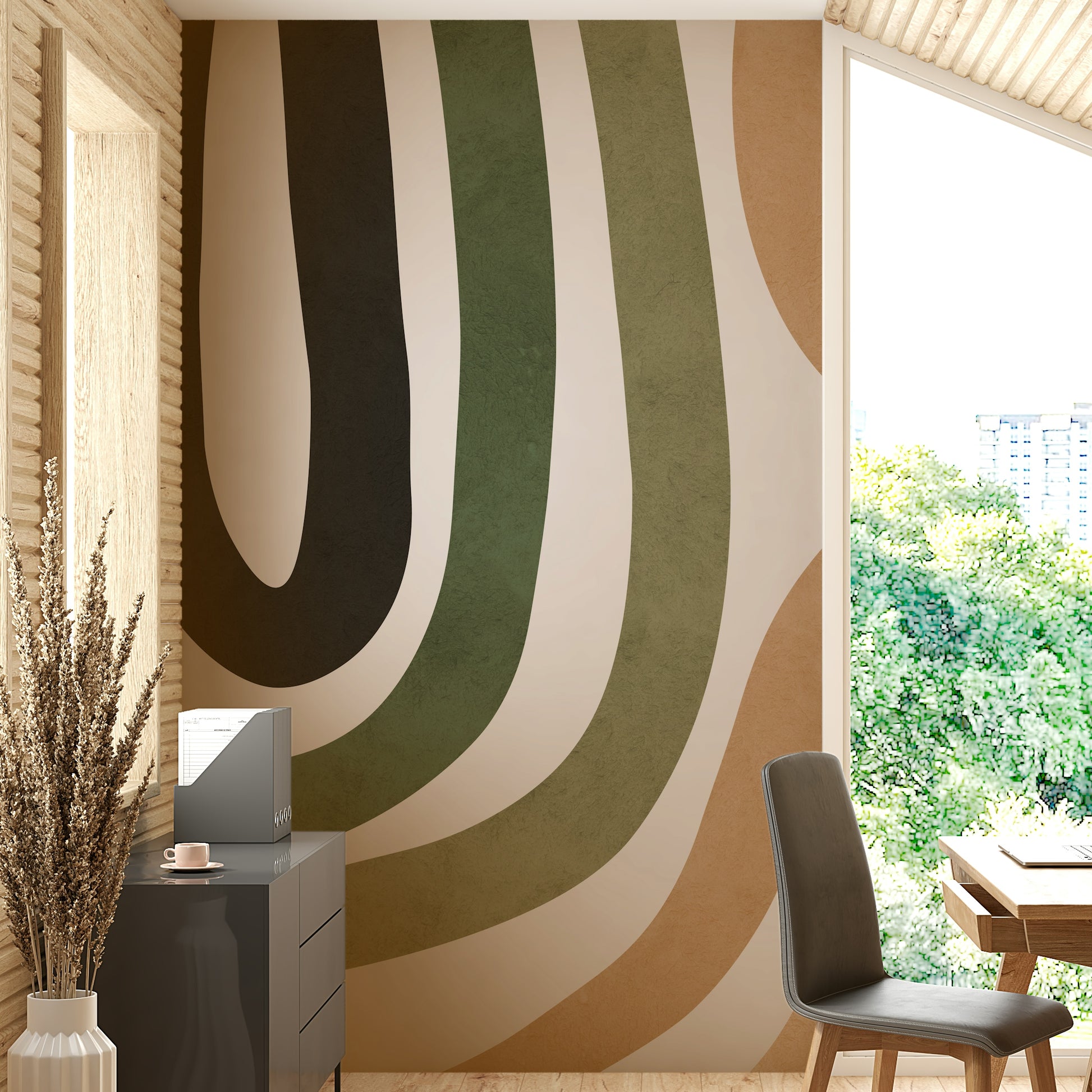 The high-resolution print captures fine details of the color gradients and textures.

