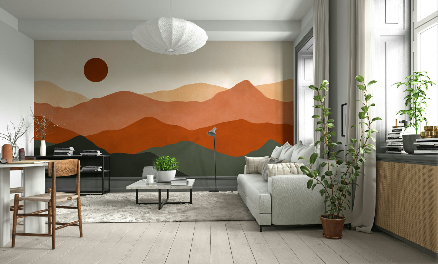 A large-scale art print with a minimalist, natural feel.

