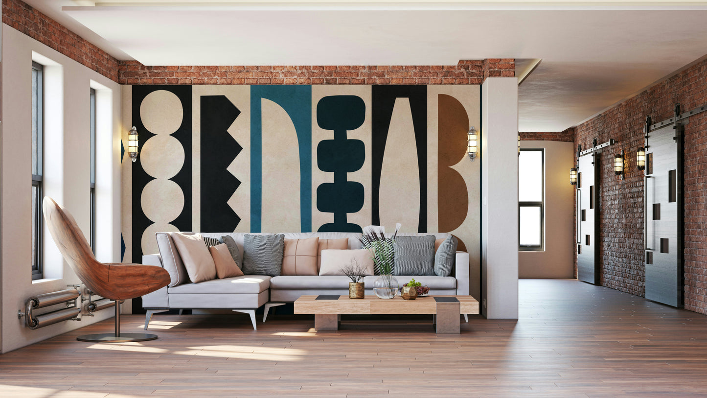 The room feels lively and fun due to the vintage design.

