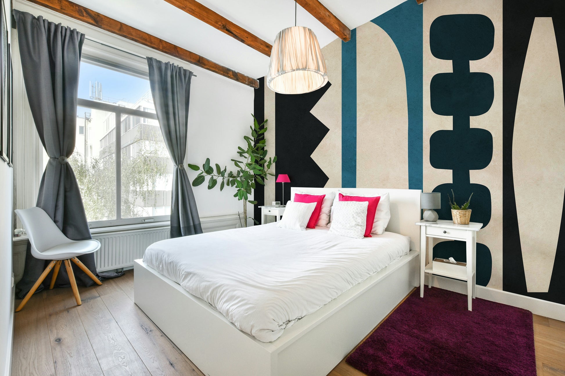 A large-scale art print with a mid-century modern aesthetic.

