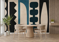 The style is abstract and has an energetic, nostalgic feel.

