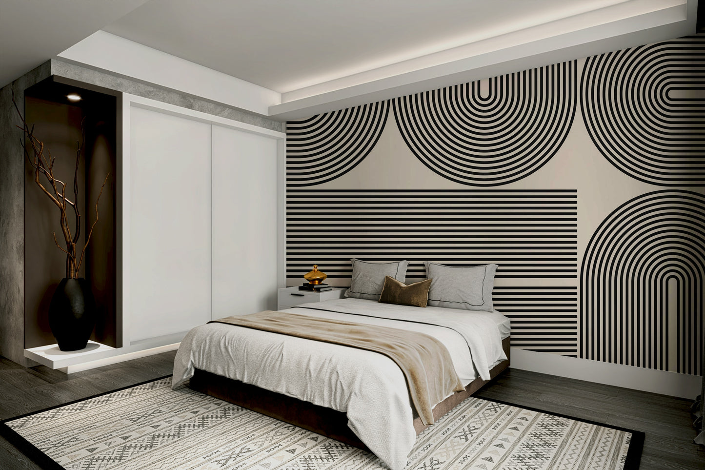 The high-resolution print captures fine details of the lines and color gradients.

