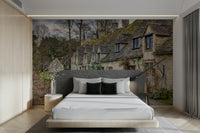 The wallpaper is applied seamlessly, making the view feel realistic.

