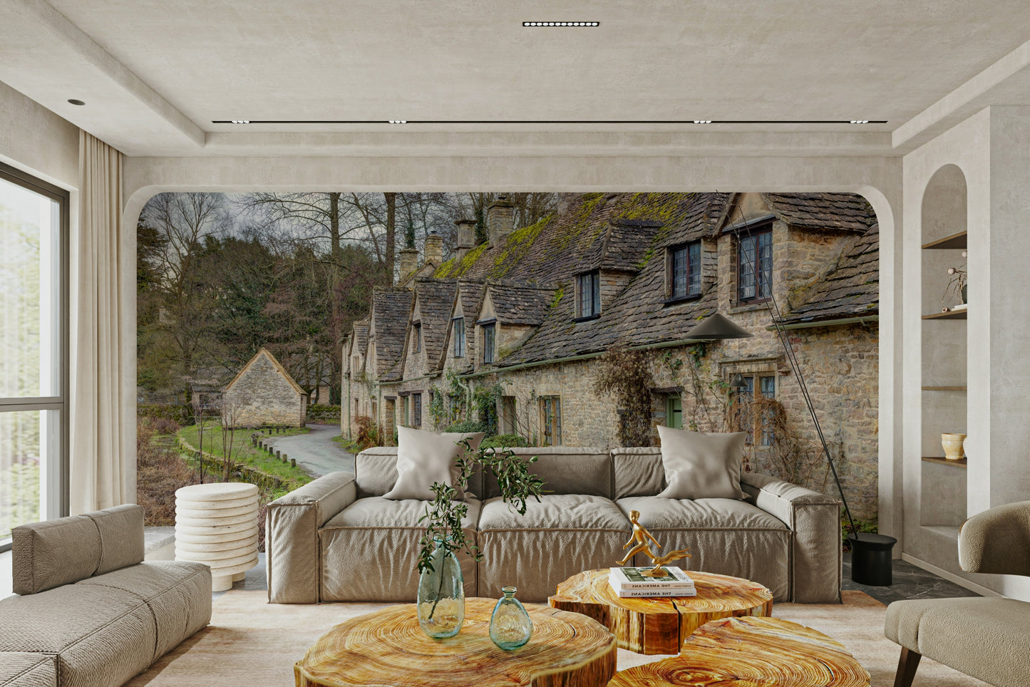 A large-scale landscape photography print.

