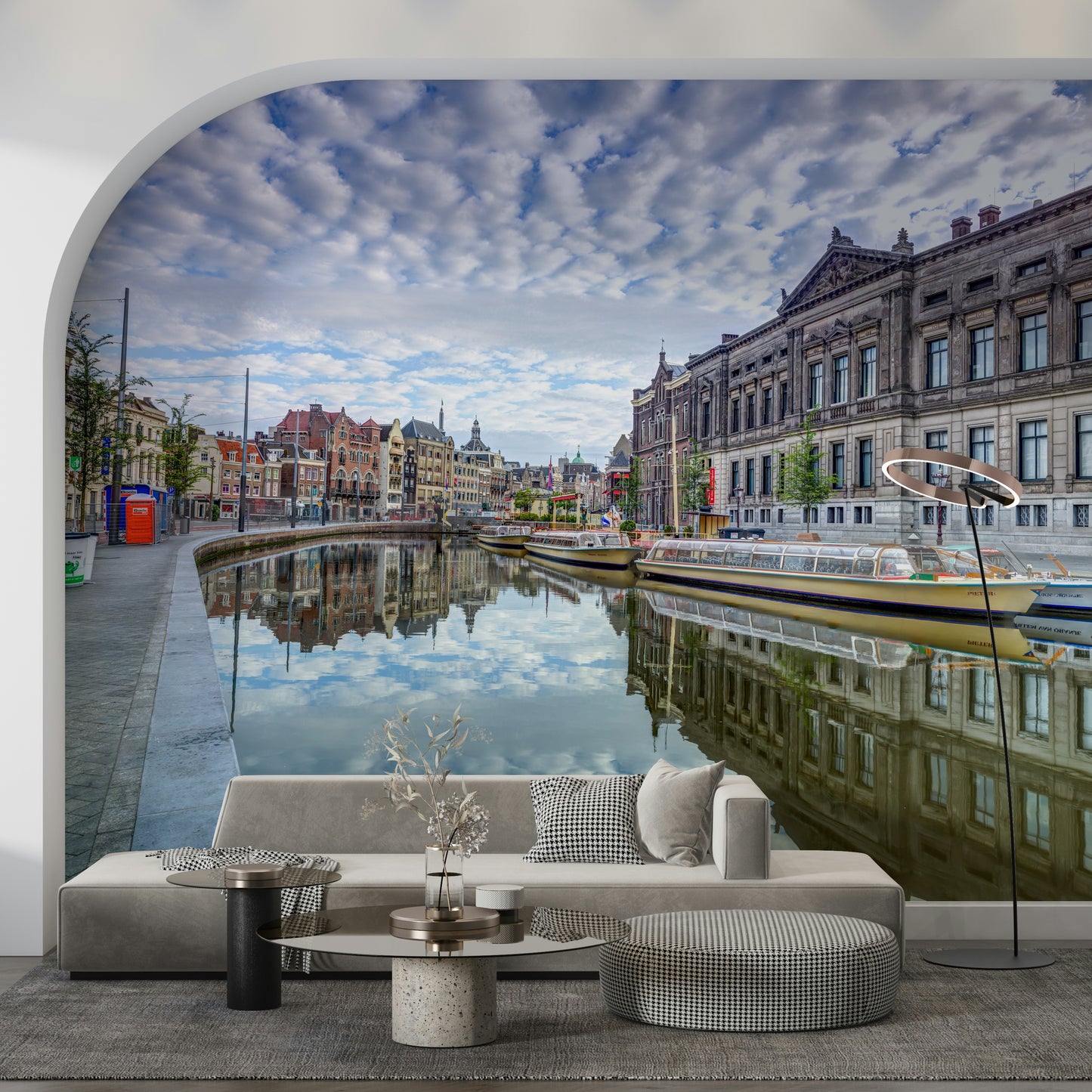 Amsterdam's Watercolor Wall Mural