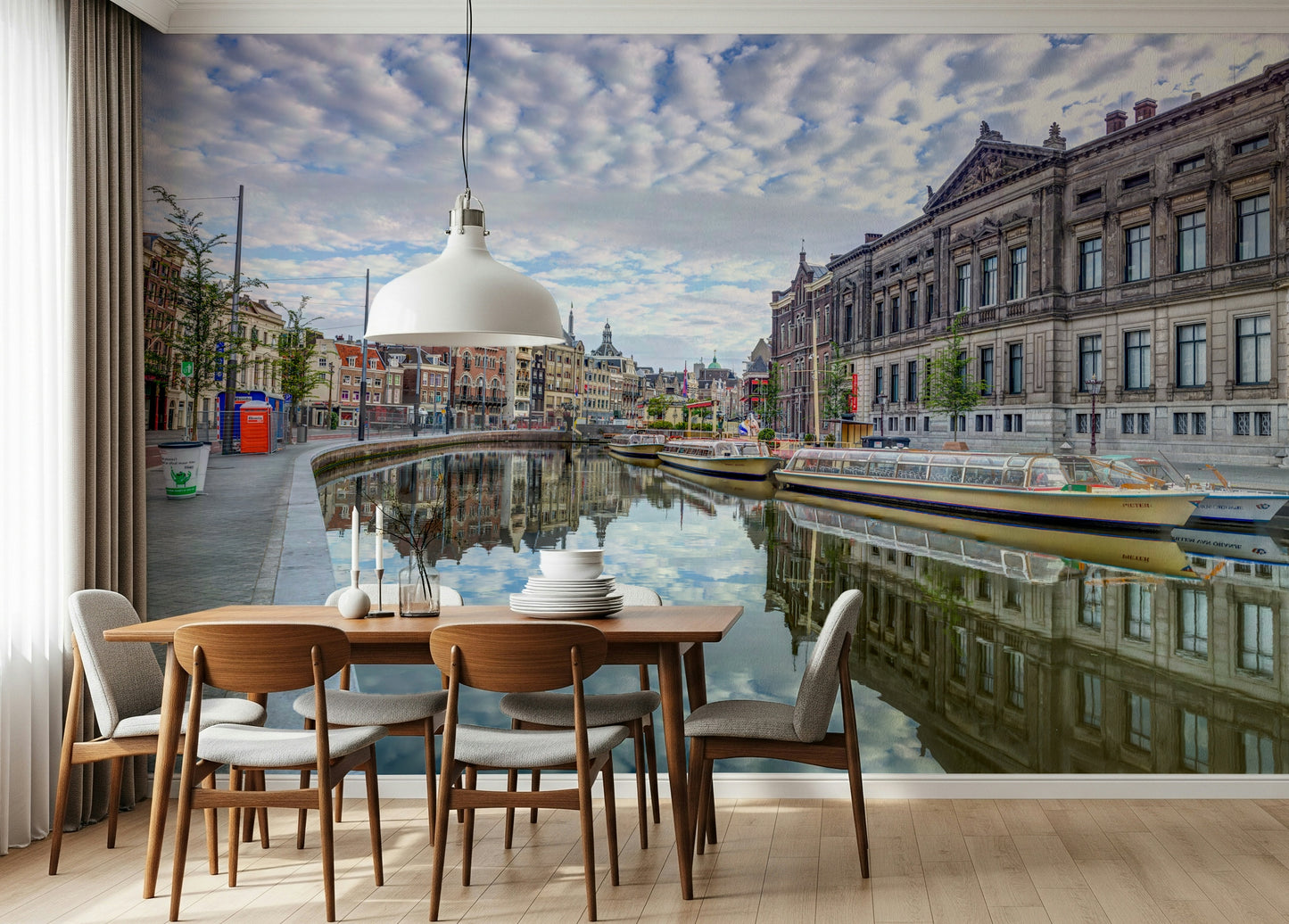 Amsterdam's Watercolor Wall Mural