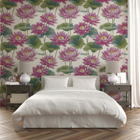 The room feels calm and serene due to the delicate design.

