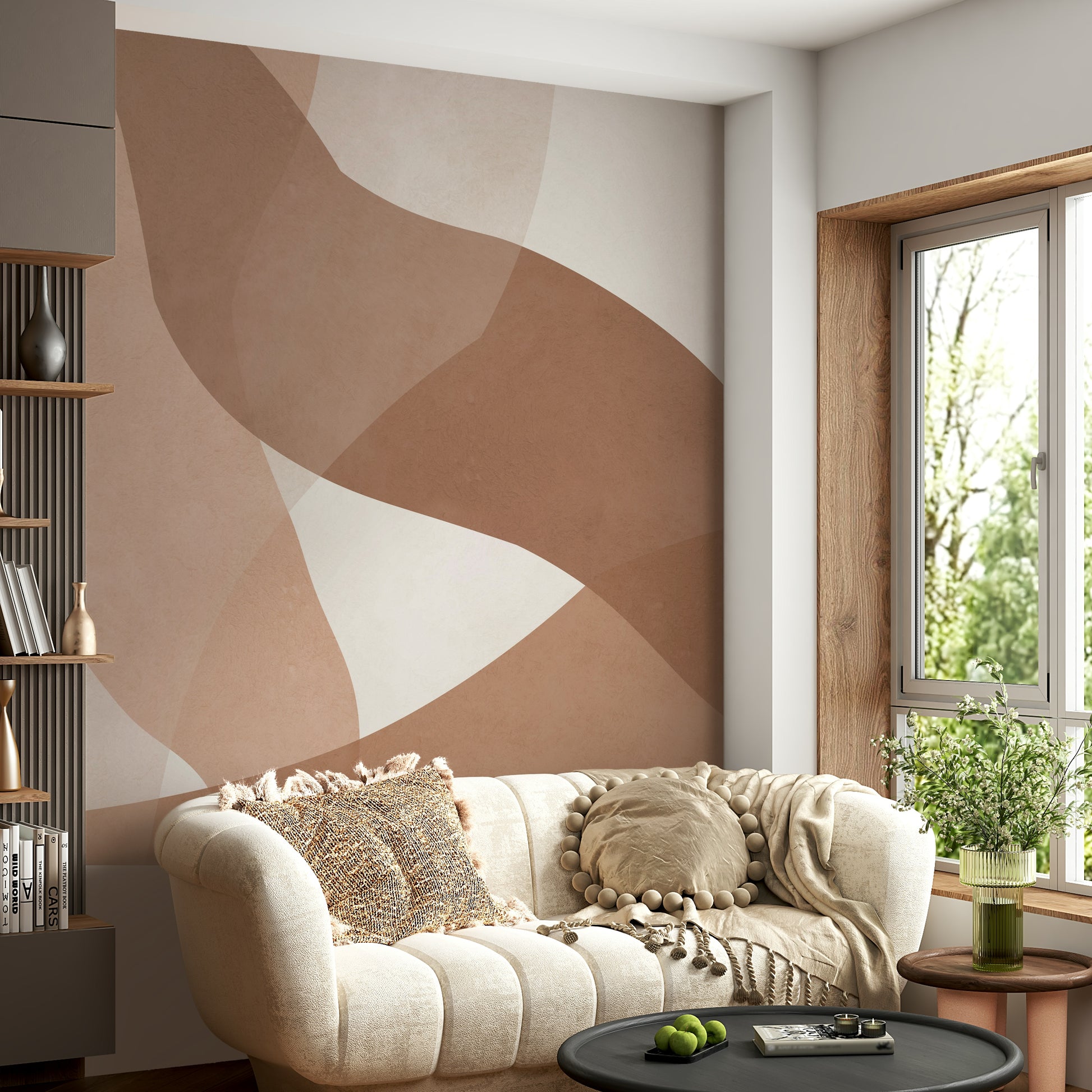 The design is non-realistic and interpretive.

