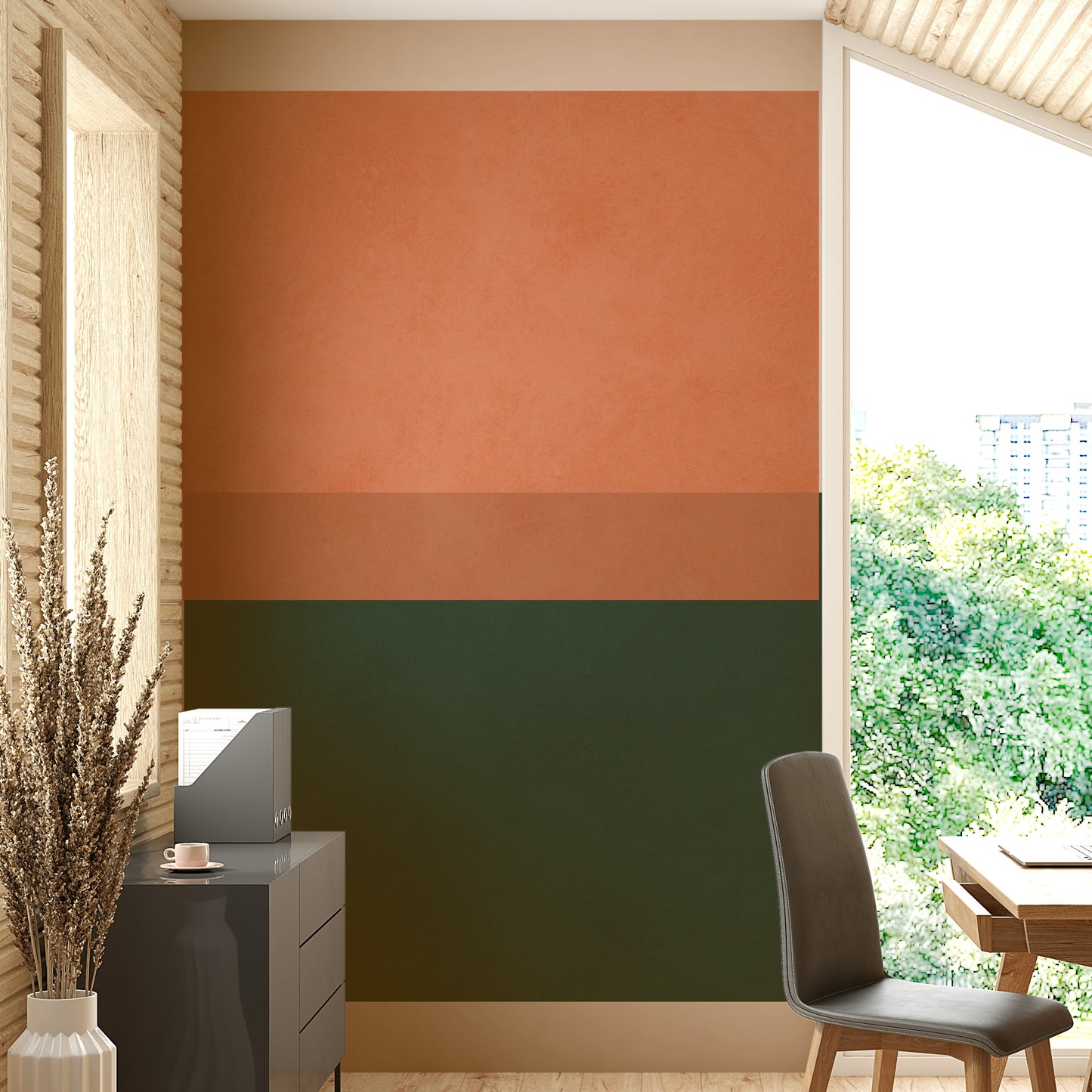 Earthy Geometry Wall Mural