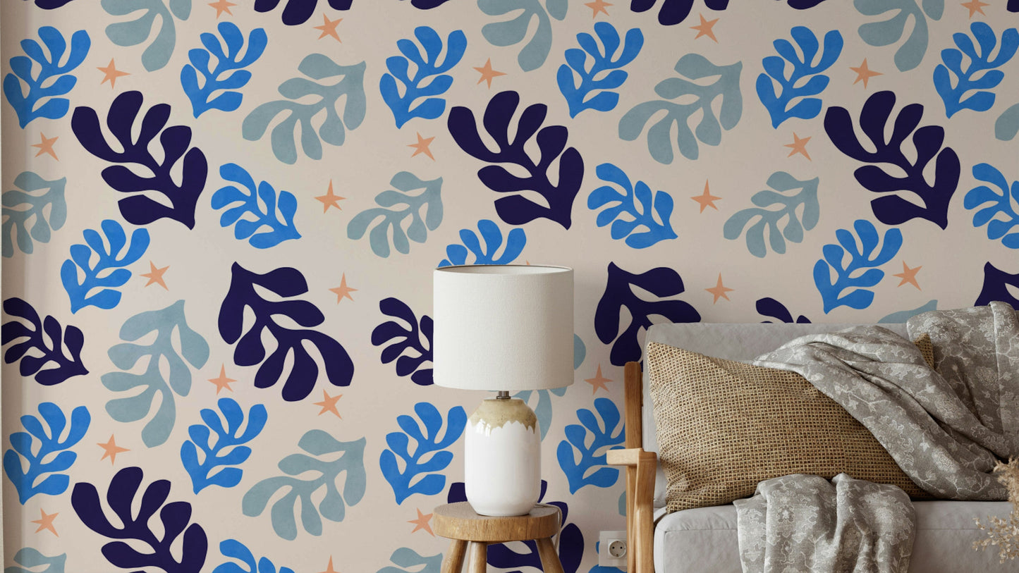 The design features various leaves and plant motifs.

