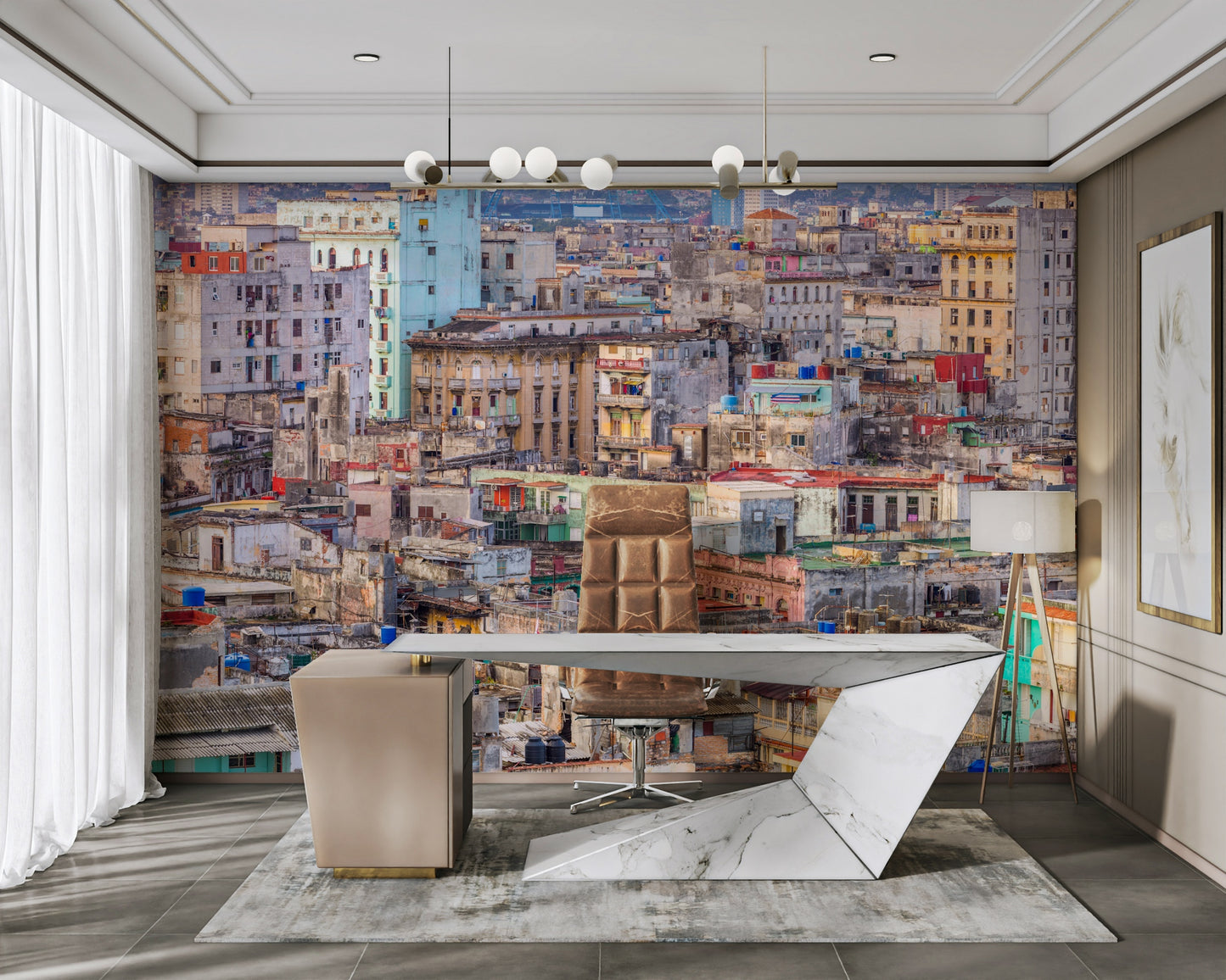 There are classic cars on the street.

