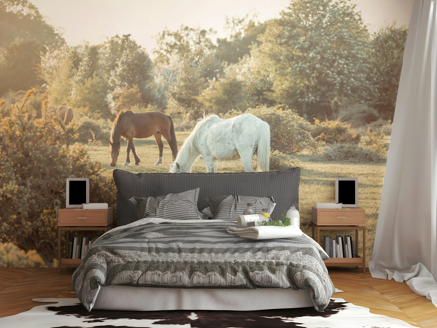 This mural acts as a peaceful focal point.

