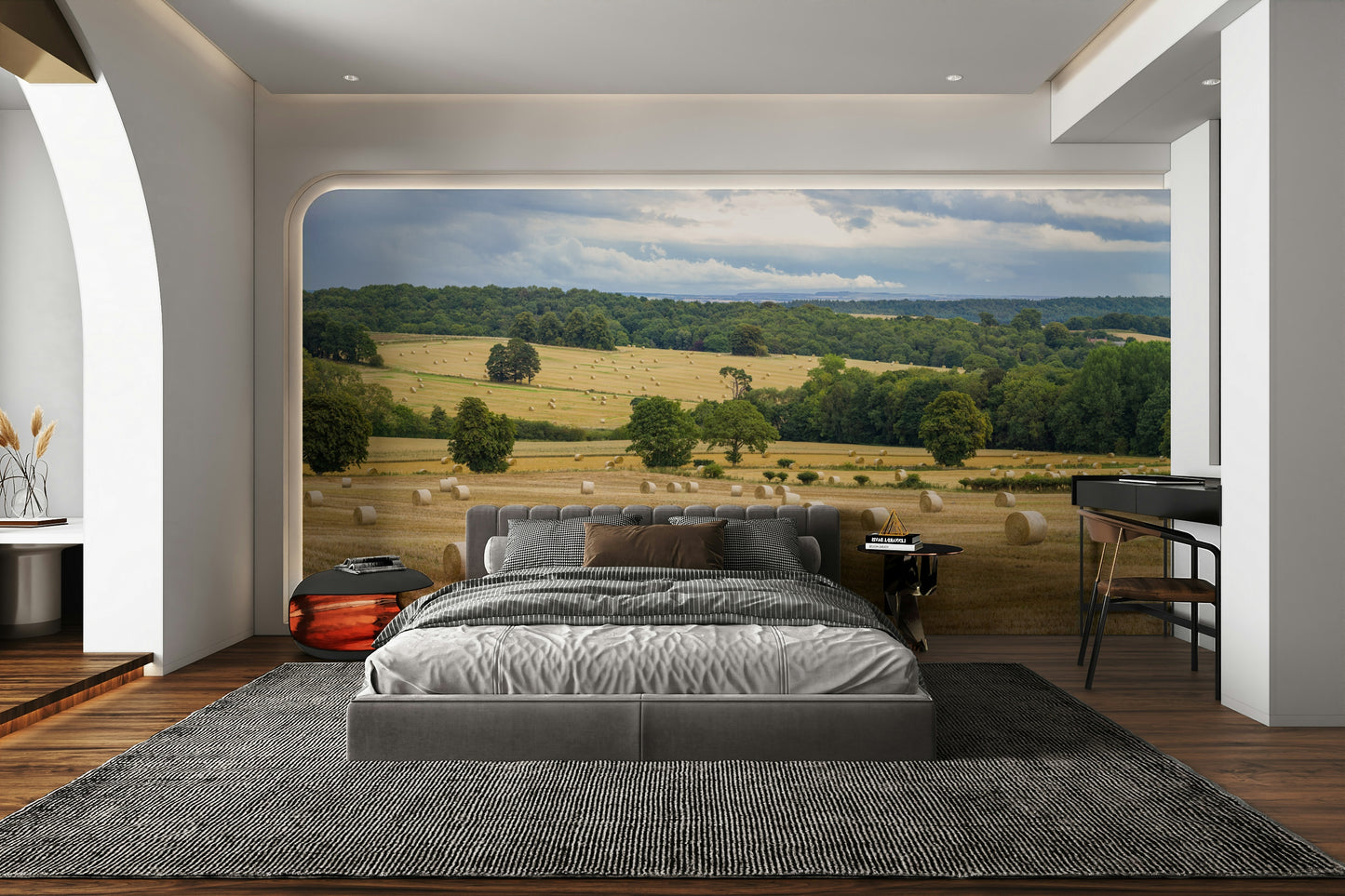 The terrain is a vast, rolling field.

