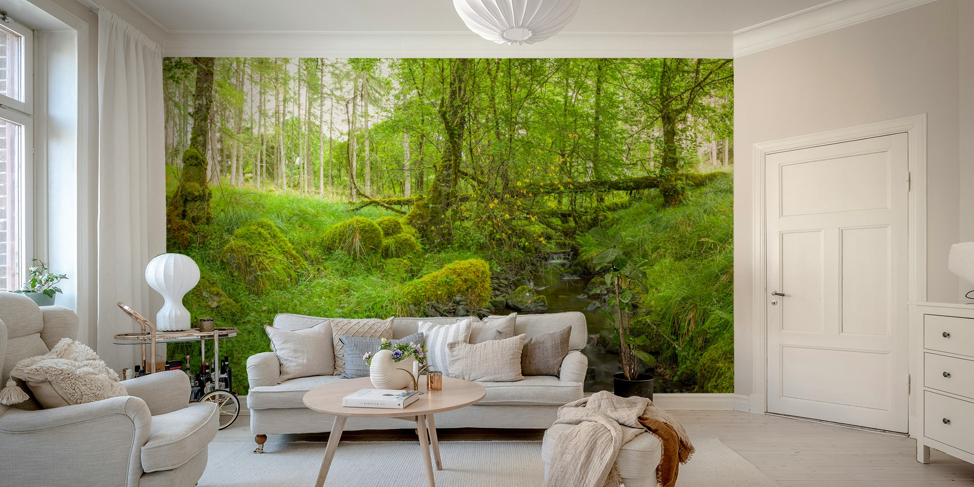 There is a sense of a flowing river or stream.

