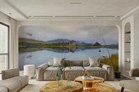 The sky is cloudy and gray.

