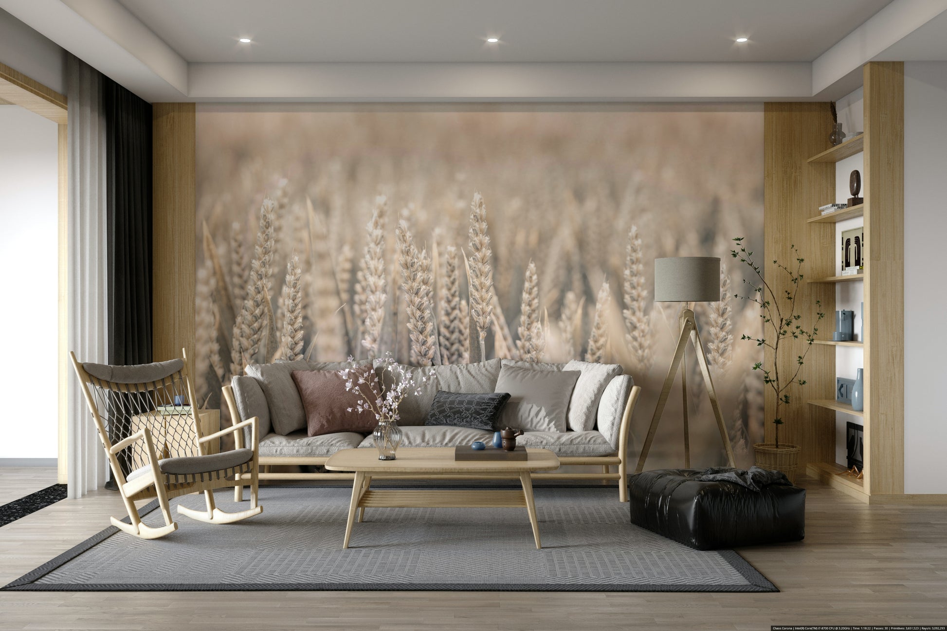 The composition is simple and balanced.

