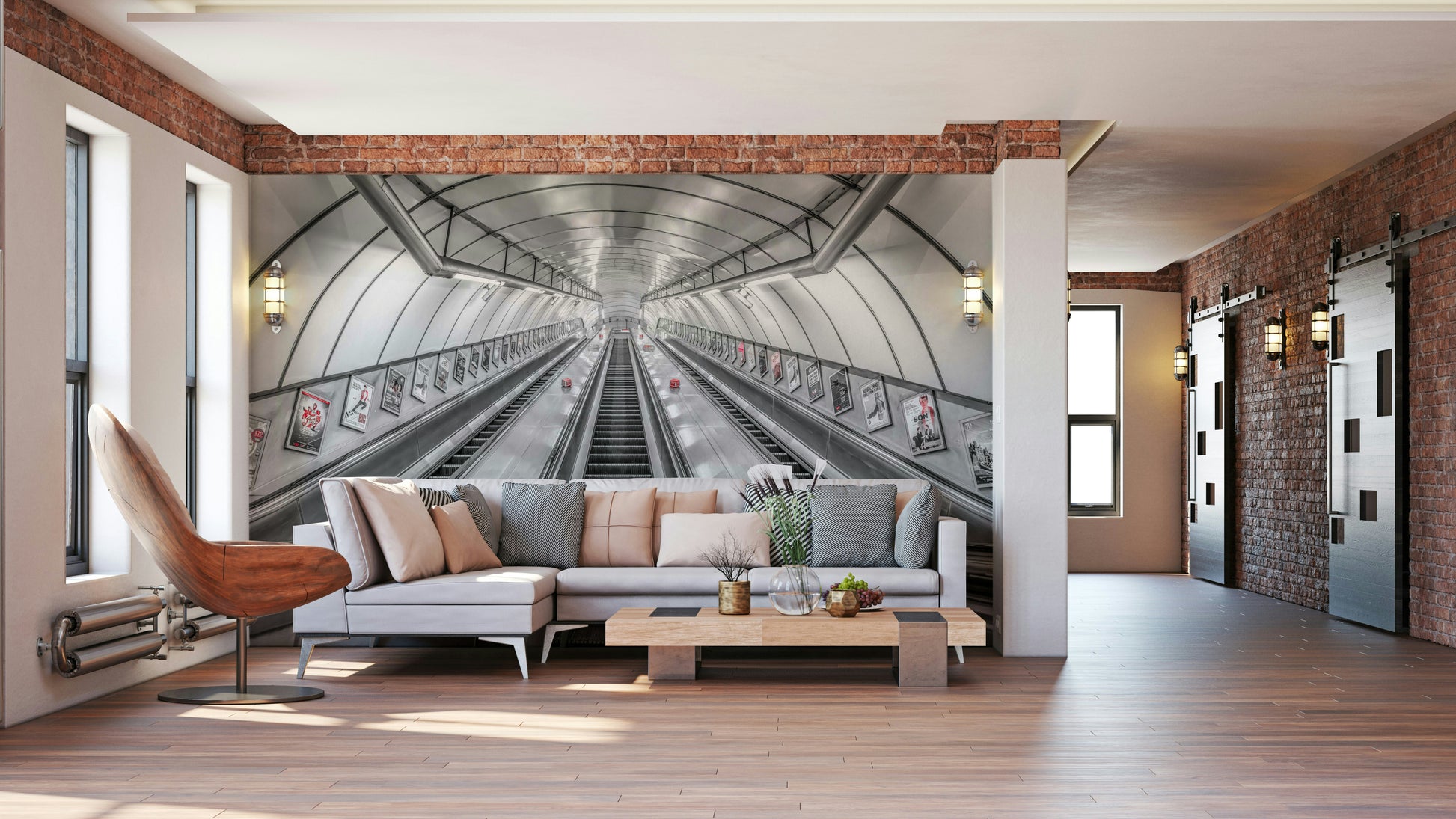 The path is the central focus of the image.

