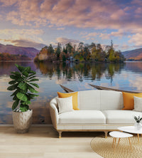 The colors are muted, with tones of blue, green, and brown.

