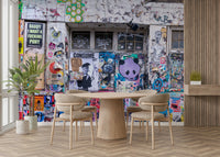 The style is modern and street art-inspired.

