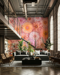 The composition is dense and tightly packed.

