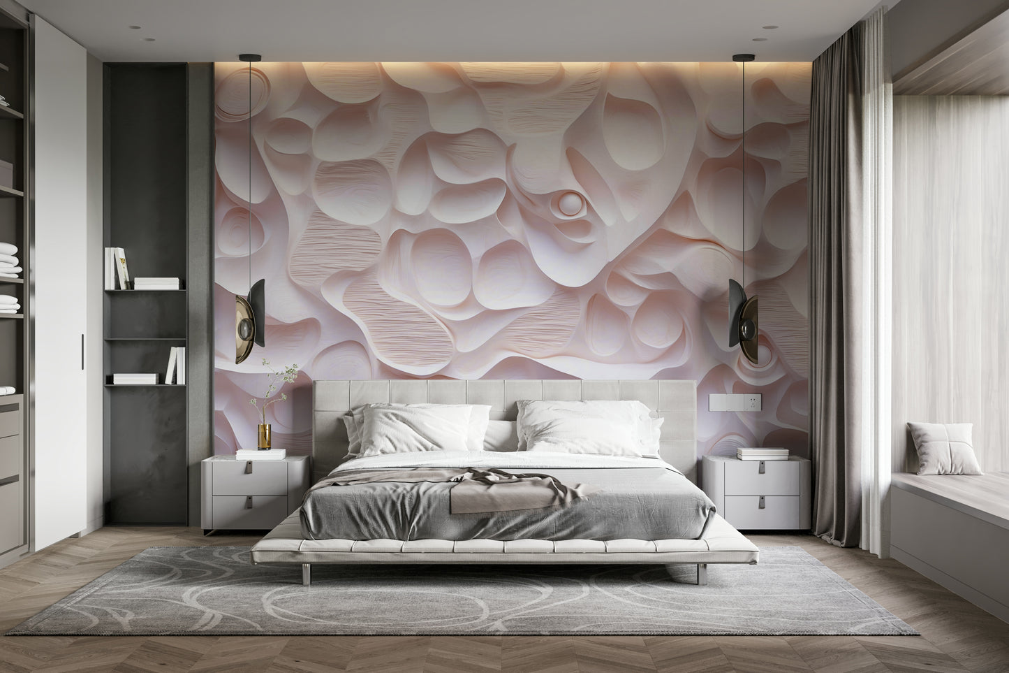 The style is modern and artistic.

