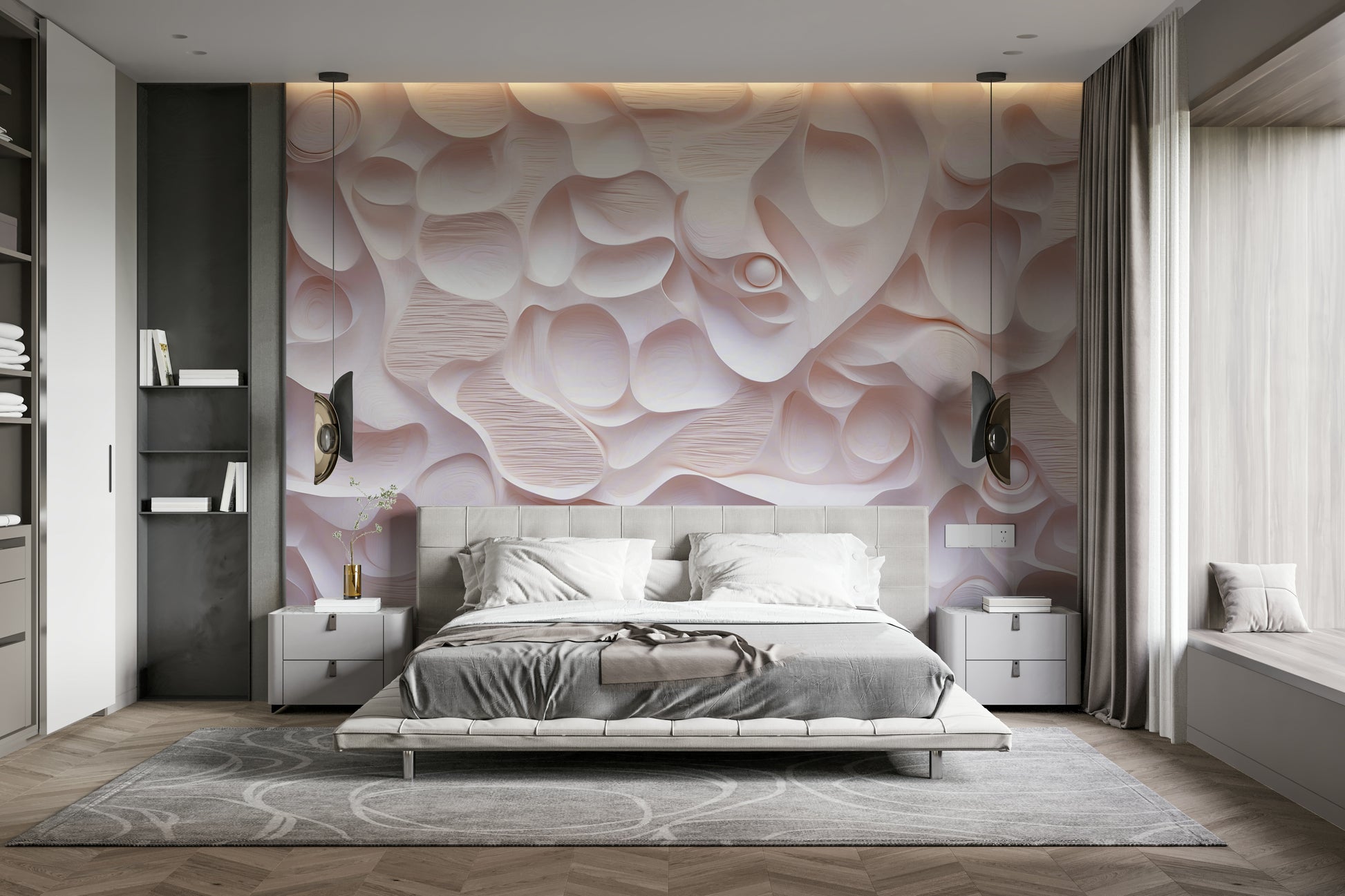 The style is modern and artistic.

