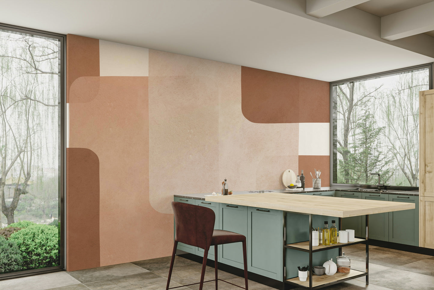 The style is artistic and modern.

