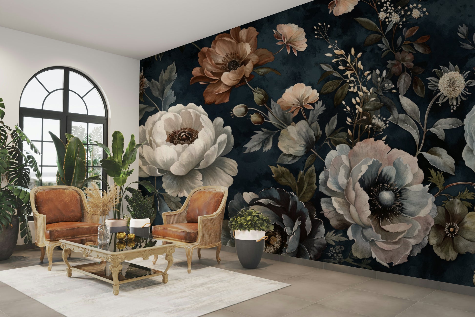 The mood is sophisticated and grand.

