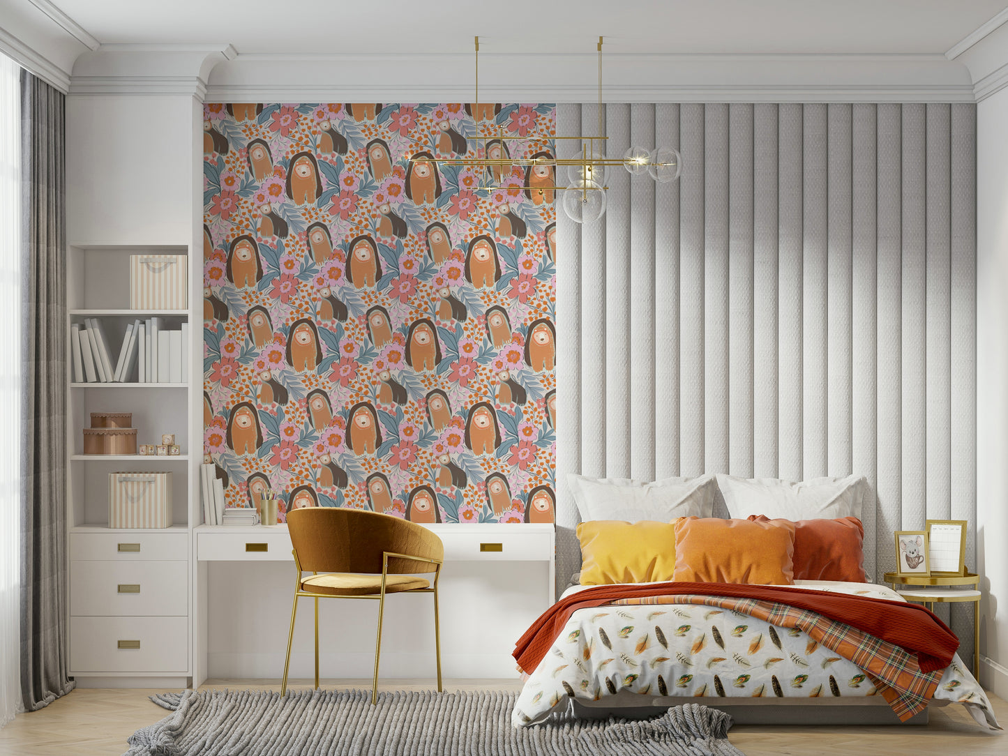 Floral Bears' Den Wallpaper⁠