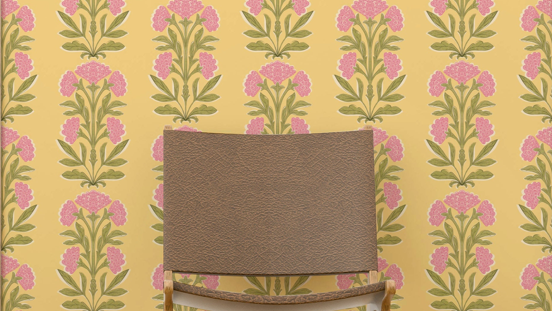 A wallpaper design with a floral pattern.

